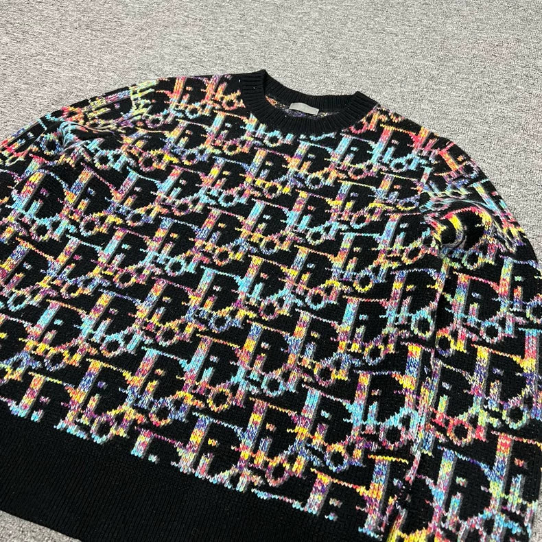 Dior Monogram Print Knit Sweater