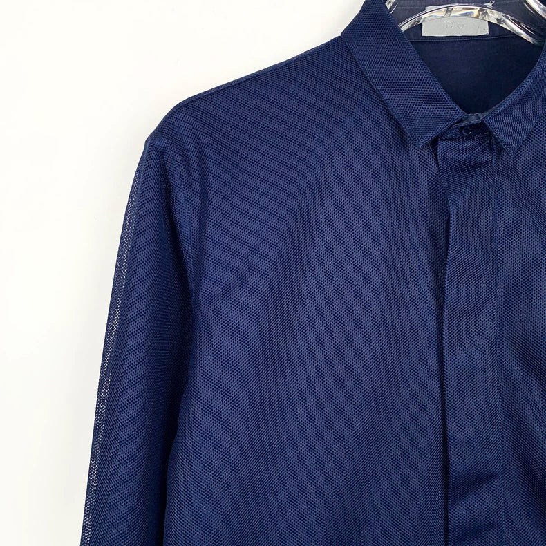 Dior Blue Cotton Long Sleeve Shirt