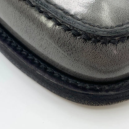 Dior Black Gray Logo Leather Loafers