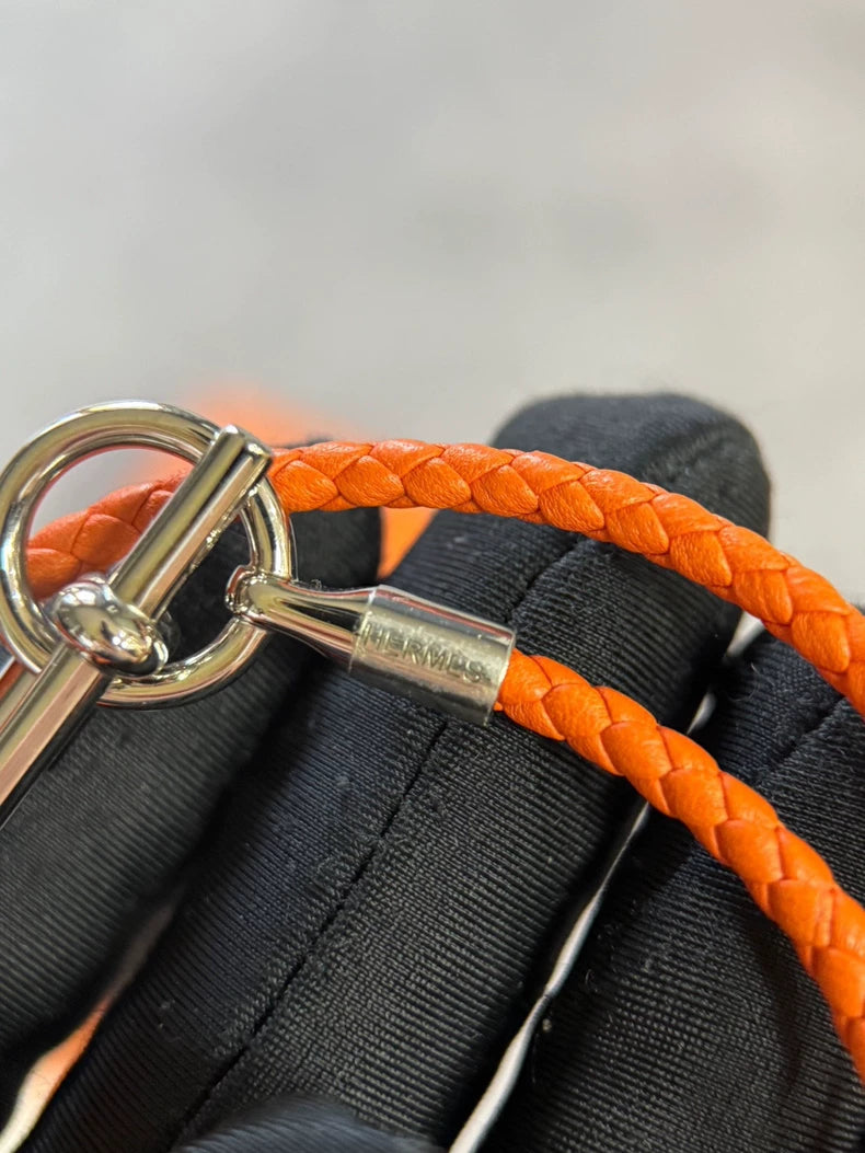Hermes Double Loop Leather Bracelet-yf