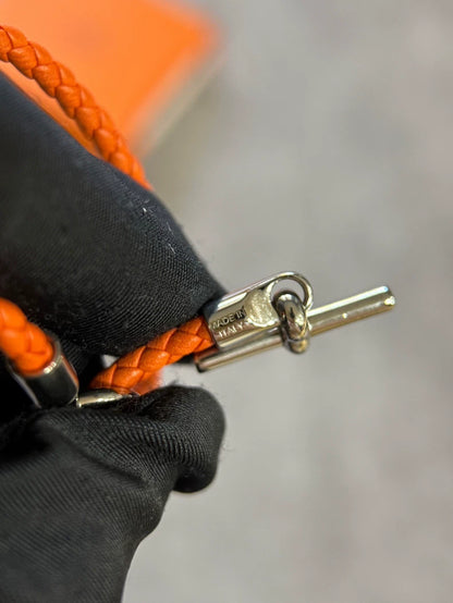 Hermes Double Loop Leather Bracelet-yf