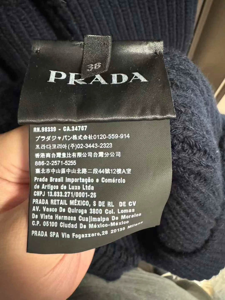 Prada Wool Long Cardigan Coat