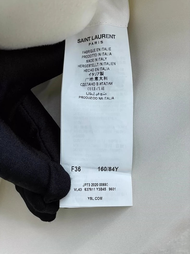 White Double-Breasted Wool Suit Jacket