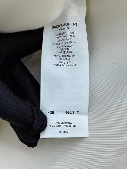 White Double-Breasted Wool Suit Jacket