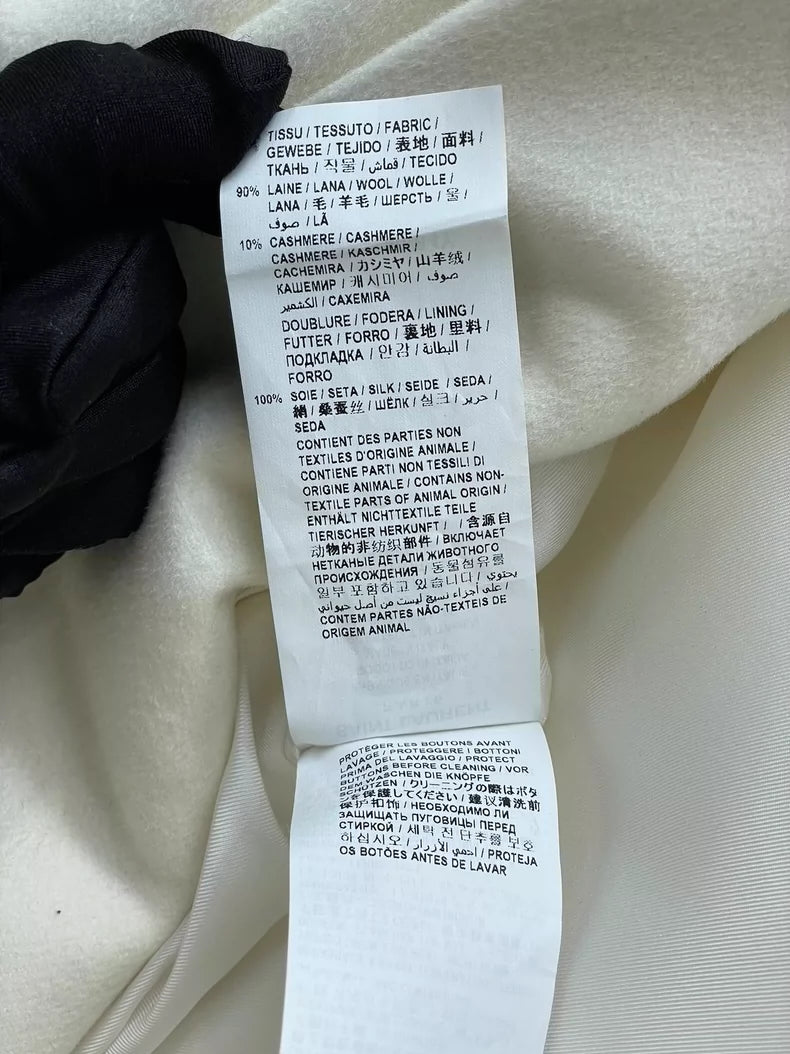 White Double-Breasted Wool Suit Jacket