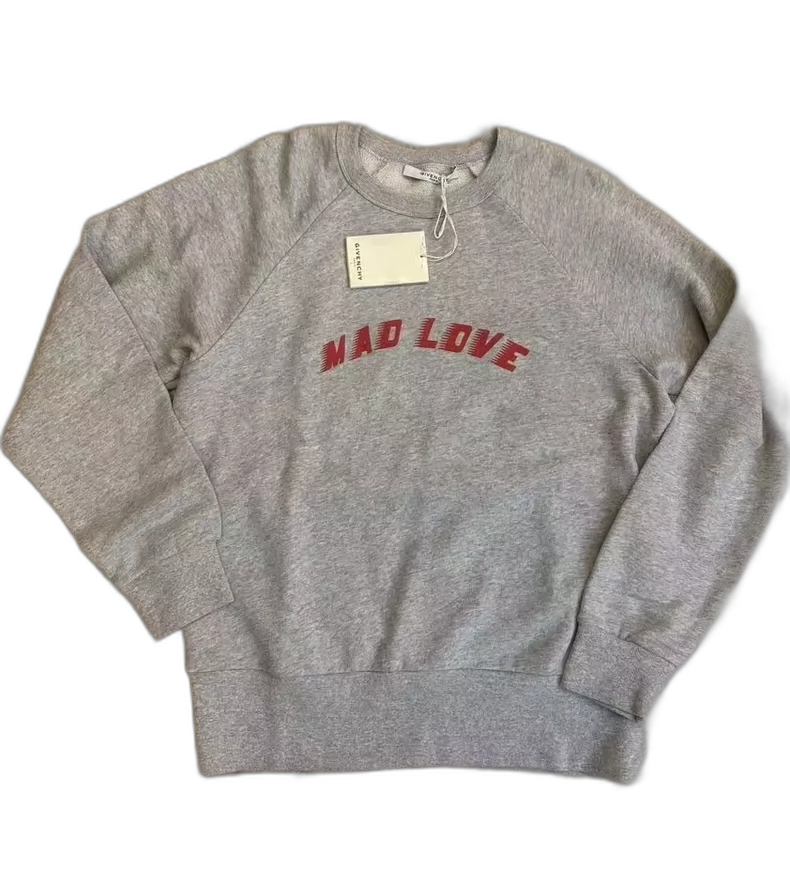Givenchy Gray Sweatshirt with 'Mad Love' Print-zp
