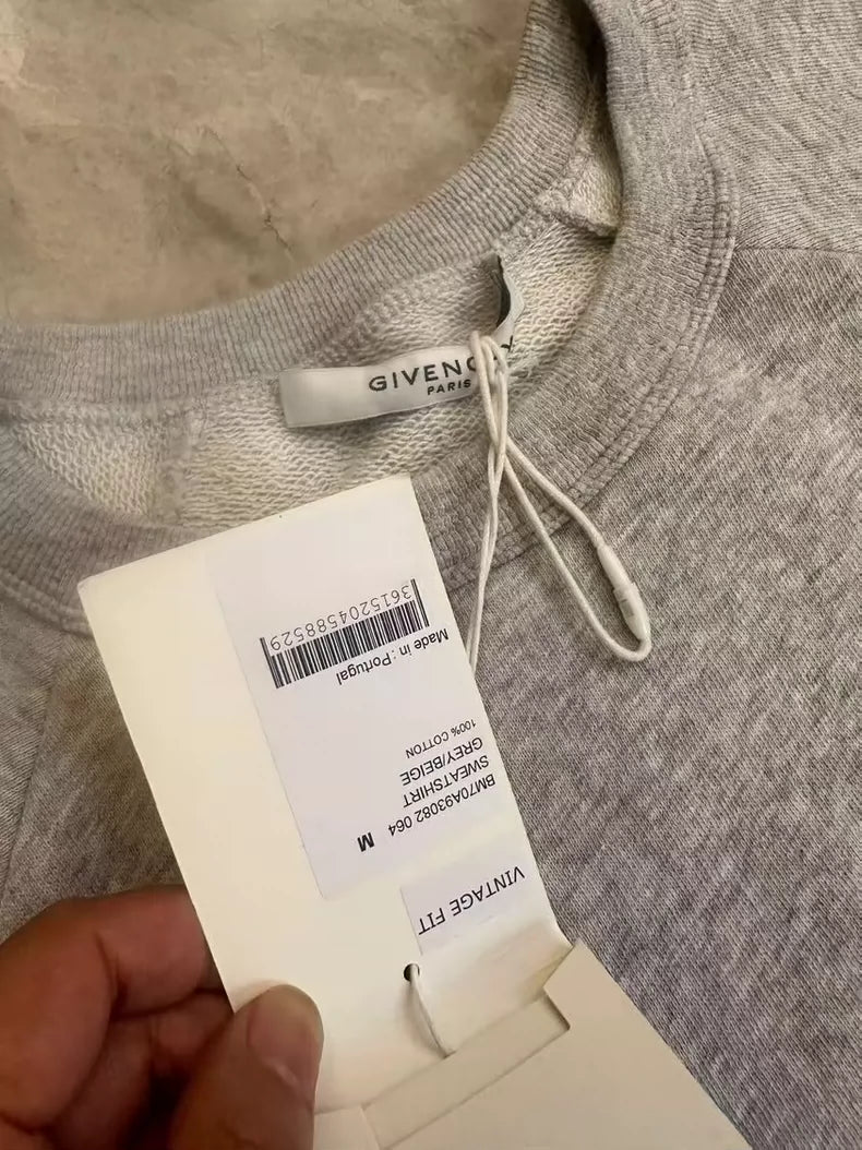 Givenchy Gray Sweatshirt with 'Mad Love' Print-zp