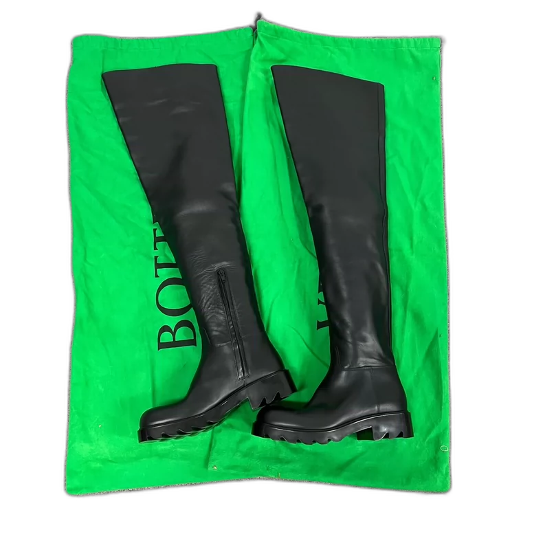 Bottega Veneta Over Knee Black Boots