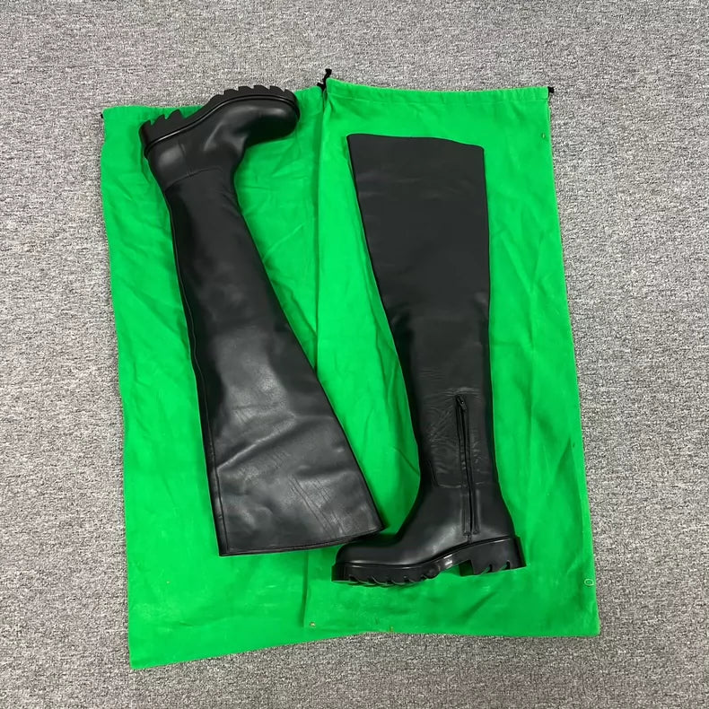 Bottega Veneta Over Knee Black Boots