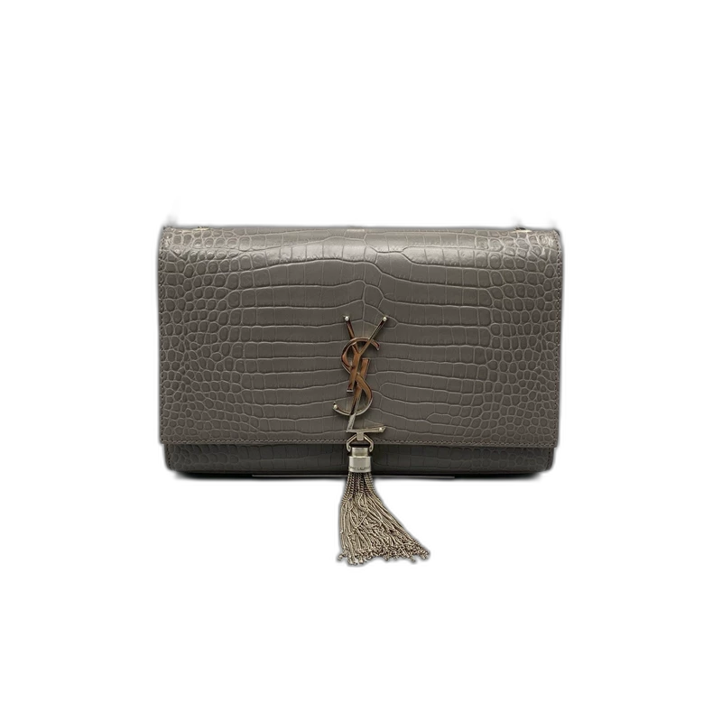 YSL Crocodile Print Kate Chain Bag