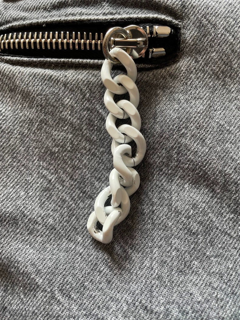 Raf Simons 20aw Washed Chain Denim Shirt