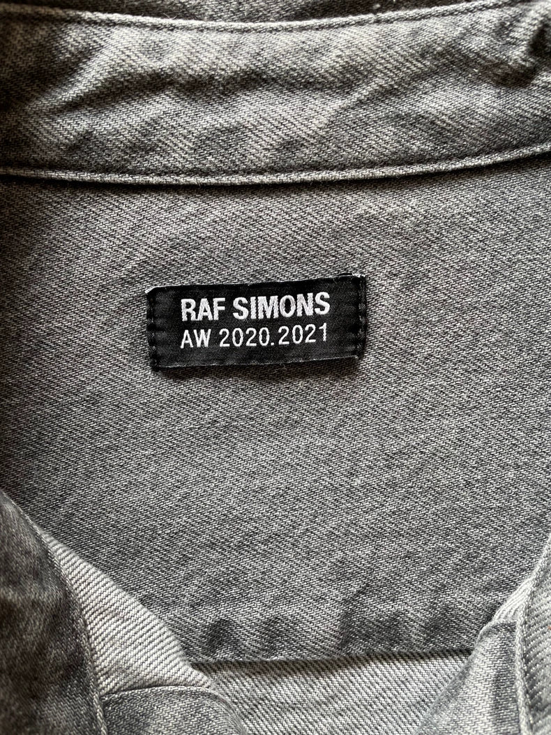 Raf Simons 20aw Washed Chain Denim Shirt