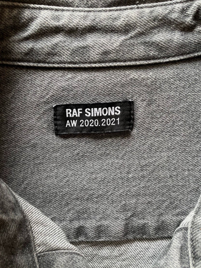 Raf Simons 20aw Washed Chain Denim Shirt