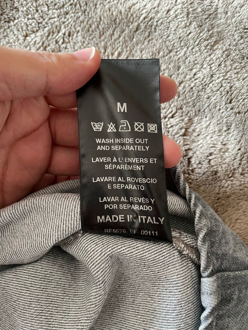 Raf Simons 20aw Washed Chain Denim Shirt