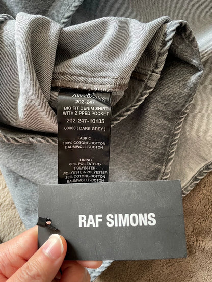 Raf Simons 20aw Washed Chain Denim Shirt