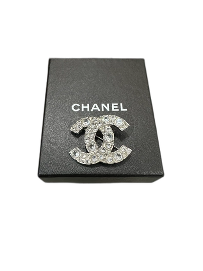 Vintage Silver CC Logo Brooch
