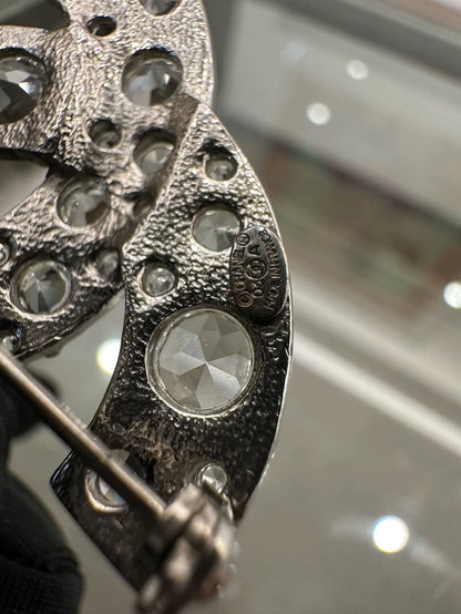 Vintage Silver CC Logo Brooch