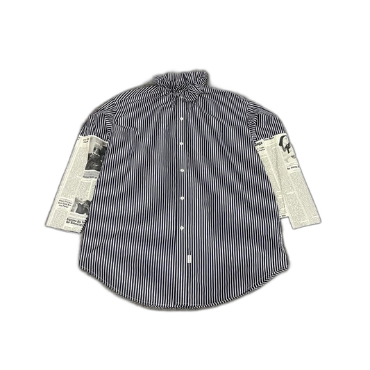 Balenciaga Striped Shirt with Newspaper Sleeves
