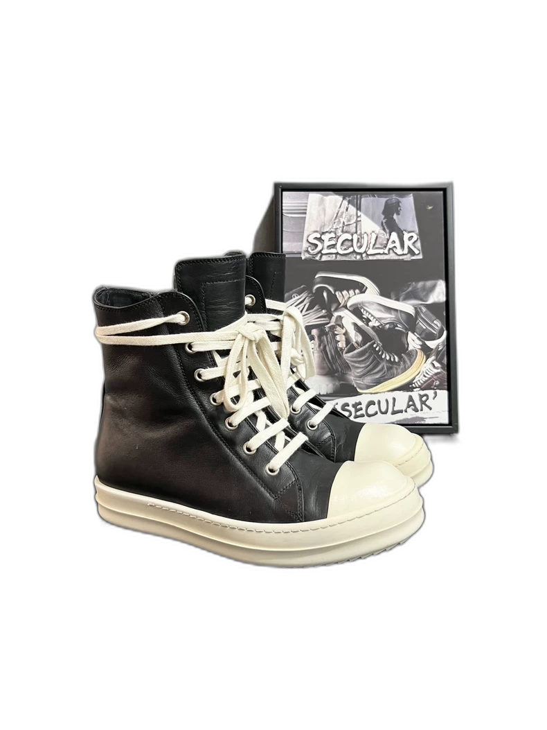 Rick Owens Classic Leather High-Top Sneakers-yf
