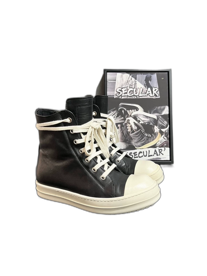 Rick Owens Classic Leather High-Top Sneakers-yf