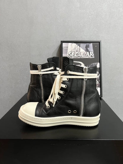 Rick Owens Classic Leather High-Top Sneakers-yf
