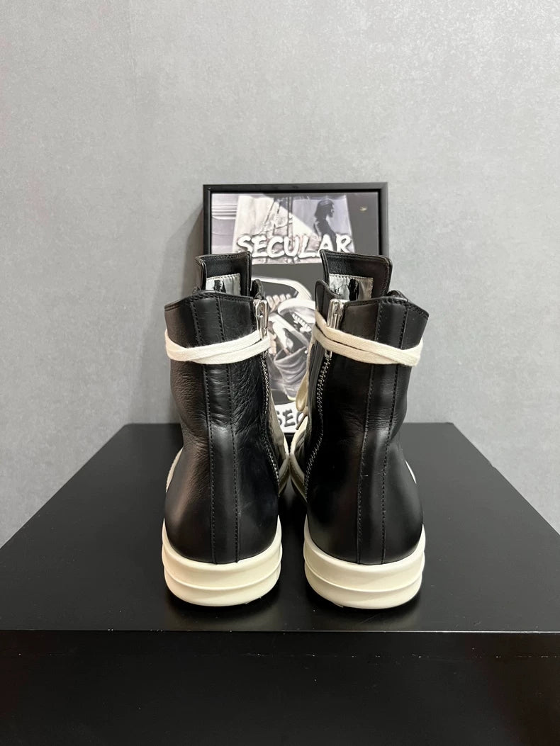 Rick Owens Classic Leather High-Top Sneakers-yf