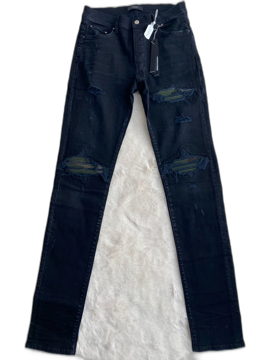 Amiri Black Camo Patchwork Denim Pants