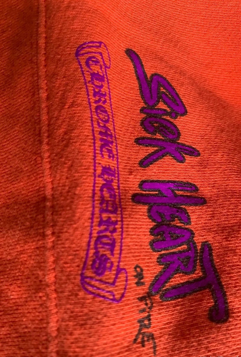 Chrome Hearts Red Hoodie with Flame Design