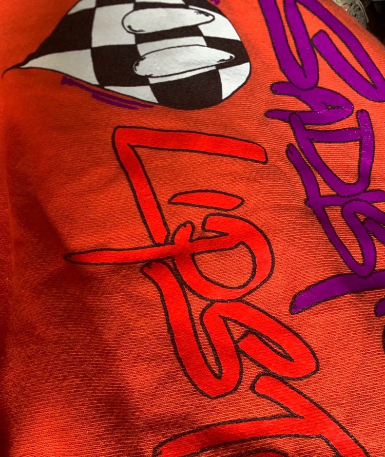 Chrome Hearts Red Hoodie with Flame Design