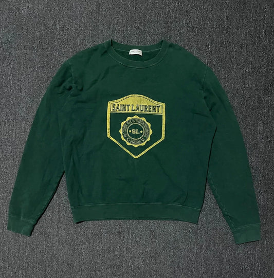 Saint Laurent Men's Green Sweatshirt-yf