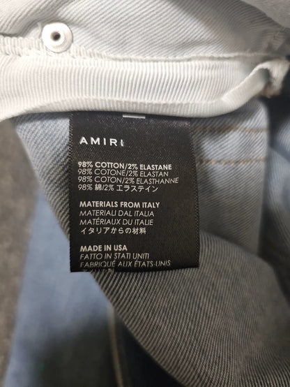 Amiri Distressed Denim Jeans With Paint Splatter-yf