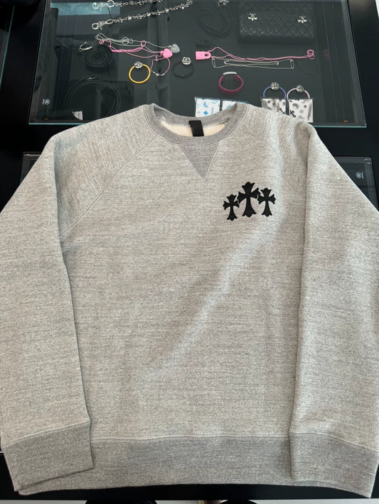 Chrome Hearts Grey Embroidered Sweatshirt-yf