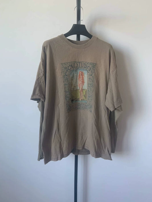 Acne Studios Layered Print Oversized Long Sleeve T-shirt-yf