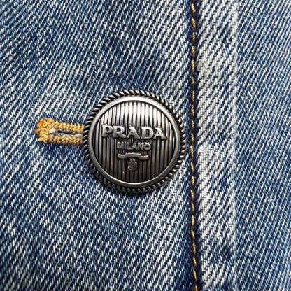 PRADA Distressed Denim Crop Jacket