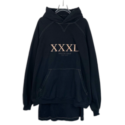 Black Logo Embroidered Hoodie from Balenciaga