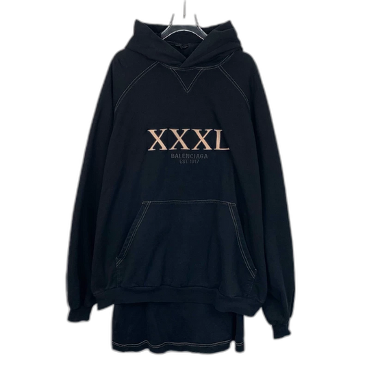 Black Logo Embroidered Hoodie from Balenciaga