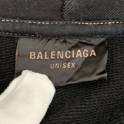 Black Logo Embroidered Hoodie from Balenciaga
