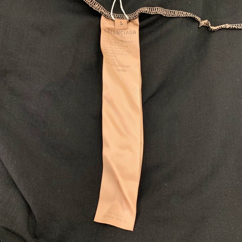 Black Logo Embroidered Hoodie from Balenciaga