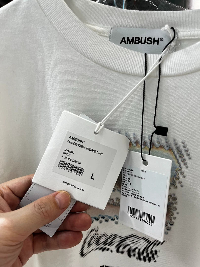 AMBUSH Coca Cola White Short Sleeve Shirt