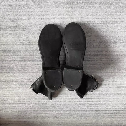 Elegant Guidi Black Leather Ankle Boots-zp