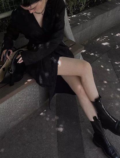 Elegant Guidi Black Leather Ankle Boots-zp