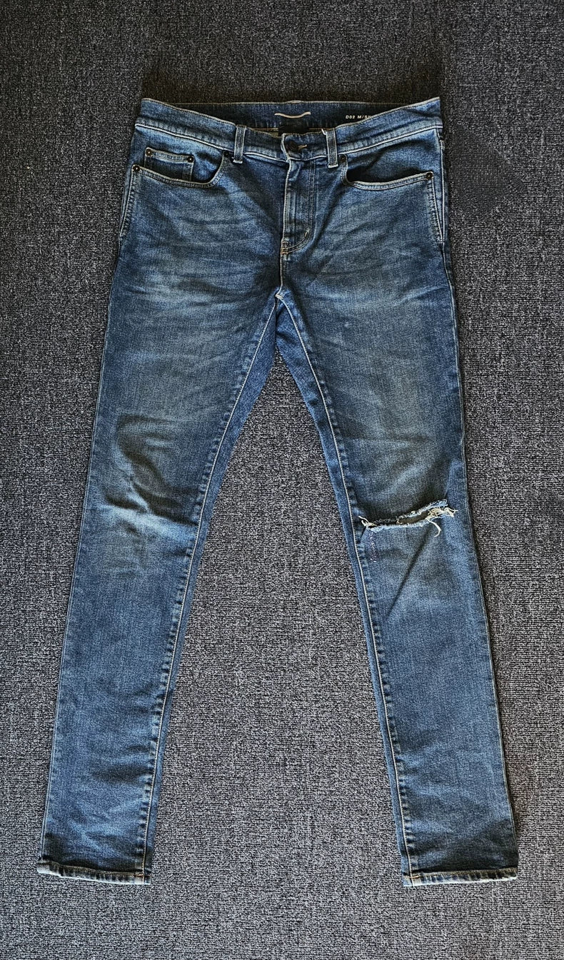 Saint Laurent D02 Distressed Denim Jeans-yf