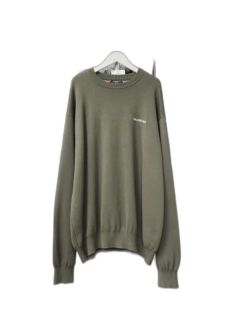 Balenciaga Green Wool Sweater