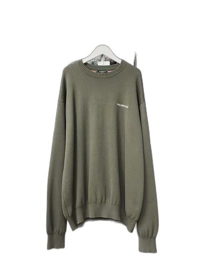 Balenciaga Green Wool Sweater