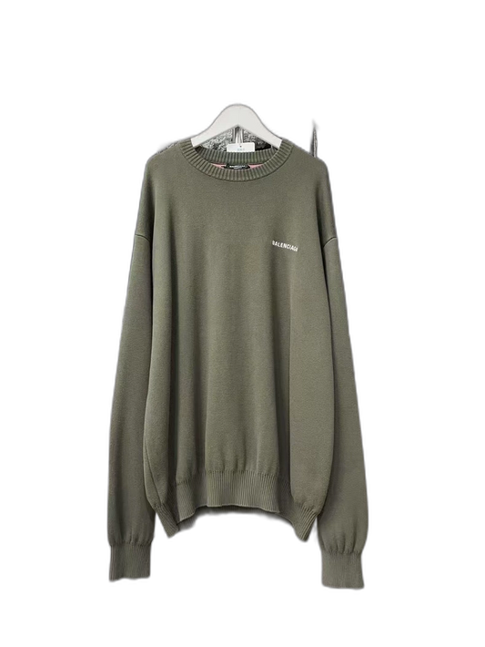 Balenciaga Green Wool Sweater