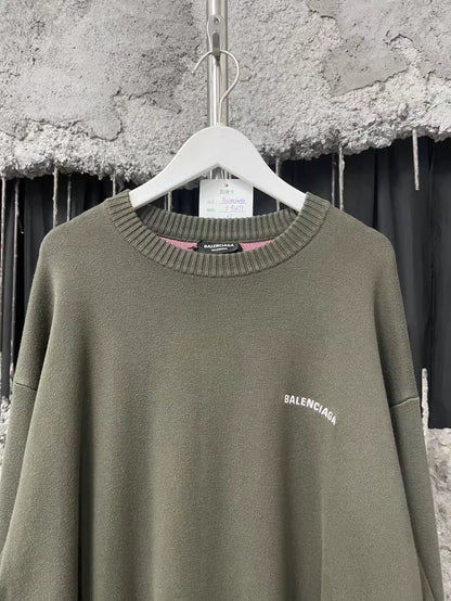 Balenciaga Green Wool Sweater