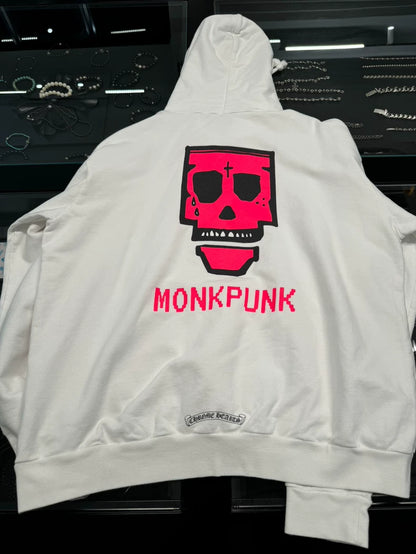 Chrome Hearts x Monkpunk Pink Hoodie-yf