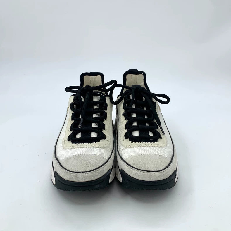 Chanel Color Block Sneakers with Thick Sole
