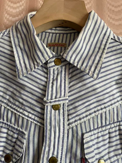 Kapital blue striped shirt sailor suit T-shirt long sleeve shirt