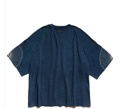 Kapital Cotton Blue Dyed Short Sleeve Tee - DMC